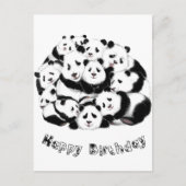 Carte Postale Bonne Pandas Funny Birthday Card (Devant)