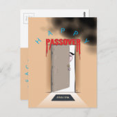 Carte Postale Bonne Pâque Exode Cartoon Salutation (Devant / Derrière)