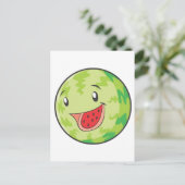 Carte Postale Bonne pastèque Fruit souriant (Debout devant)