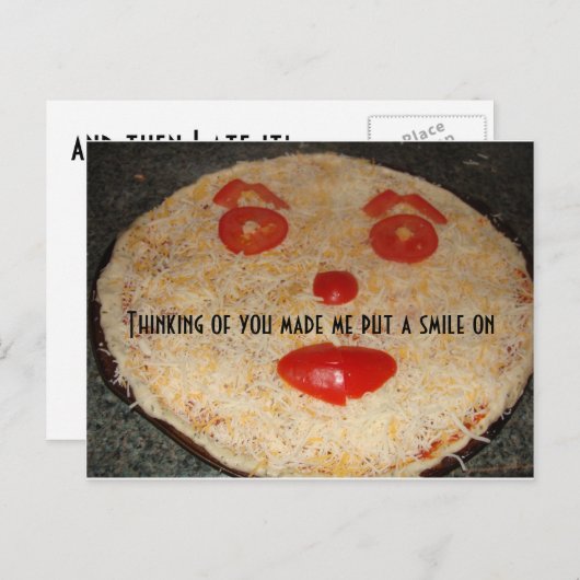 Carte Postale Bonne pizza ! (Devant / Derrière)