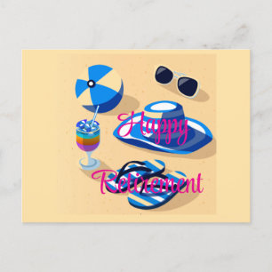 Carte Postale Bonne plage de retraite