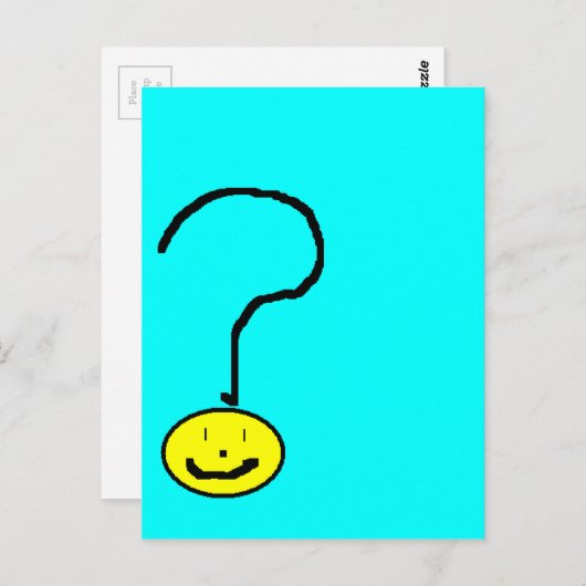 Carte Postale Bonne question souriante Mark Emoji, Art pour enfa (Devant / Derrière)