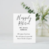 Carte Postale Bonne retraite ajouter le nom années de service à  (Debout devant)