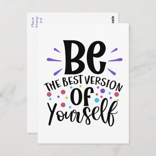 Carte Postale Bonne réussite Attitude Bonjour Motivation (Devant / Derrière)