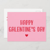 Carte Postale Bonne Saint-Galentin ! Amis de la typographie (Devant / Derrière)