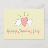 Carte Postale Bonne Saint-Galentin ! Amis du coeur mignon ailé (Devant)