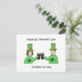 Carte Postale Bonne Saint Patrick pour vous deux (Debout devant)