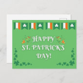 Carte Postale Bonne Saint Patrick's Day (Devant / Derrière)