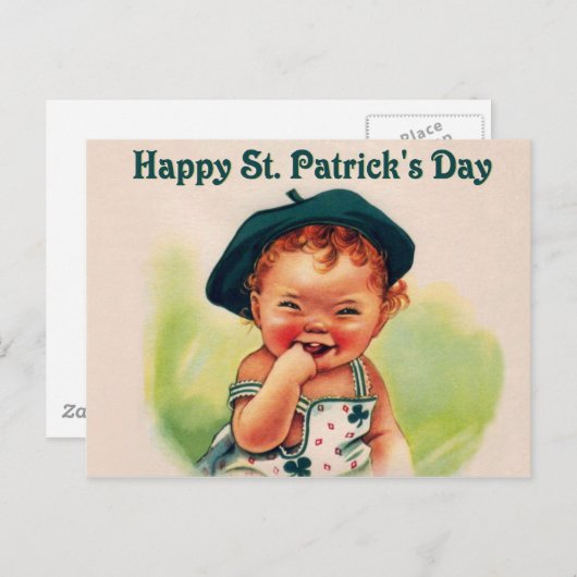 Carte Postale Bonne Saint Patrick's Day (Devant / Derrière)