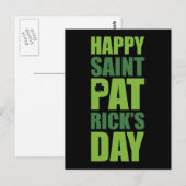 Carte Postale Bonne Saint Patrick's Day (Devant / Derrière)