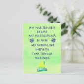 Carte Postale Bonne Saint Patrick's Day Irlandais Bénédiction fo (Debout devant)