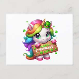 Carte Postale Bonne Saint Patrick's Day Unicorn