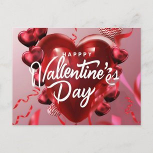 Carte Postale Bonne Saint Valentin Red Heart Love