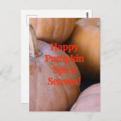 Carte Postale Bonne saison des épices Citrouilles ! (Devant / Derrière)