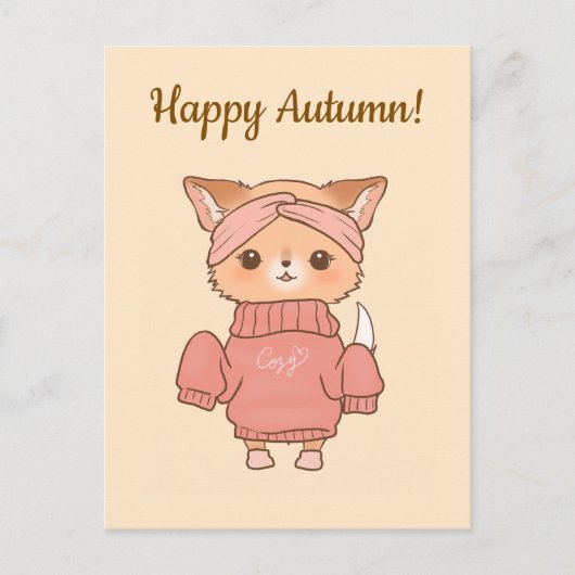 Carte Postale Bonne saison des pulls d'automne (Devant)