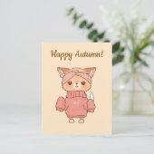 Carte Postale Bonne saison des pulls d'automne (Debout devant)
