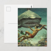 Carte Postale Bonne Semaine du requin (Devant / Derrière)