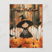 Carte Postale Bonne sorcière Halloween (Devant)