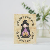 Carte Postale Bonne Sorcière Ou Mauvaise Sorcière? Enfants Hallo (Debout devant)