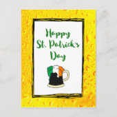 Carte Postale Bonne St. Patrick's - avec Irish Beer Mug (Devant)