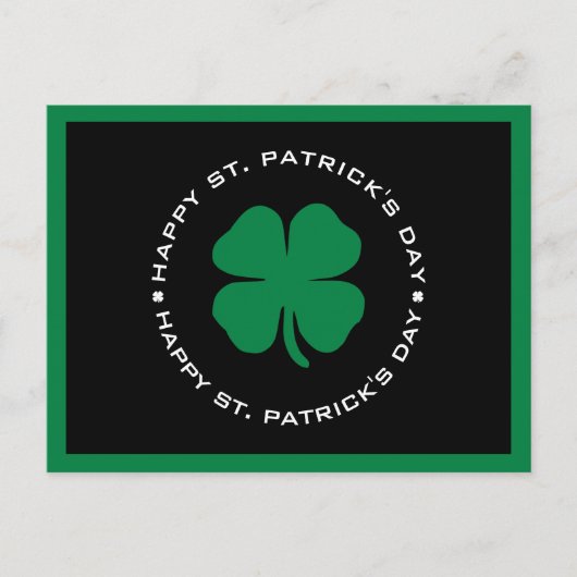 Carte Postale Bonne St. Patrick's Day Shamrock Lucky Charm (Devant)