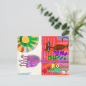 Carte Postale Bonne Sunshine Cat Garden Party (Debout devant)