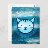 Carte Postale Bonne traversée de la poste Kitty (Devant / Derrière)