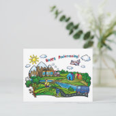 Carte postale "Bonne traversée postale !" (Debout devant)