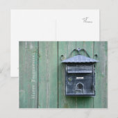 Carte Postale Bonne traversée postale ! Boîte aux lettres. (Devant / Derrière)