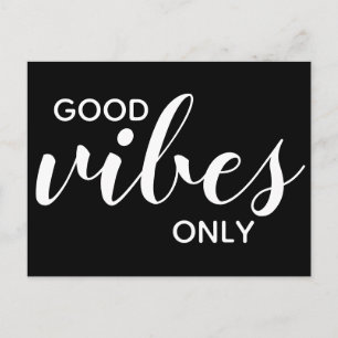 Carte Postale Bonne Vibration Seulement Positivité Affirmation N