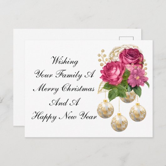 Carte Postale Bonne volonté à Noël (Devant / Derrière)