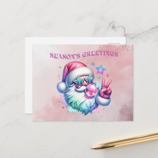Carte postale Bonnes Fêtes (Devant/Arrière en situation)
