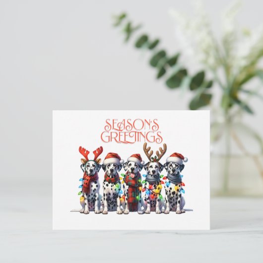 Carte postale Bonnes Fêtes (Debout devant)