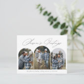 Carte Postale Bonnes Fêtes | Arc moderne 3 Photo Noël (Debout devant)