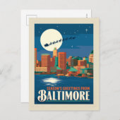 Carte Postale Bonnes Fêtes de Baltimore (Devant / Derrière)