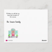 Carte Postale Bonnes Fêtes Maison de Noël (Dos)