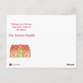 Carte Postale Bonnes Fêtes Maison en pain d'épices (Dos)