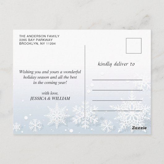 Carte Postale Bonnes Fêtes Moderne 2 PHOTO Salutation (Dos)