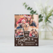 Carte Postale Bonnes Fêtes Moderne 3 PHOTO Collage Salutation (Debout devant)