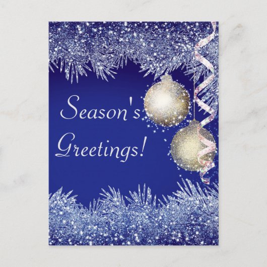 Carte Postale Bonnes Fêtes Noël Parties scintillant Noël (Devant)