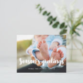 Carte Postale Bonnes Fêtes Photo de vacances moderne (Debout devant)