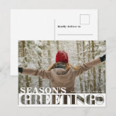 Carte Postale Bonnes Fêtes photo modernes Noël (Devant / Derrière)