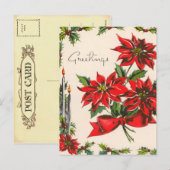 Carte postale Bonnes Fêtes vintages (Devant / Derrière)