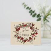 Carte postale Bonnes Fêtes Wreath (Debout devant)