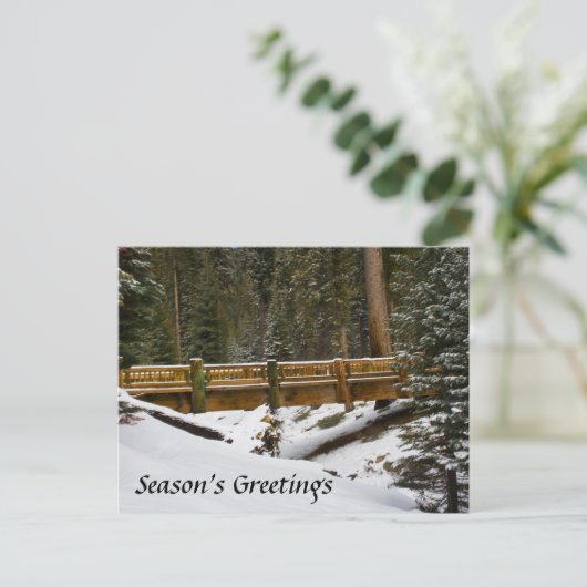 Carte postale Bonnes Fêtes Wuksachi Bridge (Debout devant)