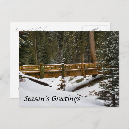 Carte postale Bonnes Fêtes Wuksachi Bridge (Devant / Derrière)