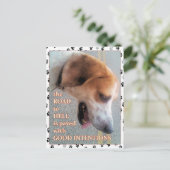 Carte Postale Bonnes intentions Chien (Debout devant)