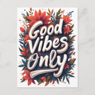 Carte Postale Bonnes vibrations seulement