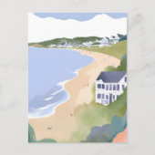 Carte Postale Bonnet Shores | Plage de Rhode Island Aquarelle (Devant)