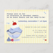 Carte Postale Bonnie Bleu Ours Douche Invitation (Dos)